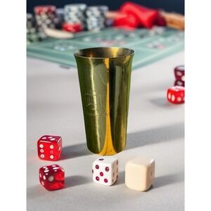 VTG Thunderbird Hotel Las Vegas Brass Dice Shaker Ozelina's Los Angeles